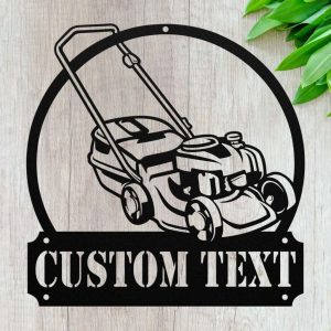 Personalized Lawnmower V1 Garden Decorative Custom Metal Sign