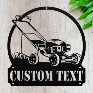 Personalized Lawnmower V2 Garden Decorative Custom Metal Sign 1