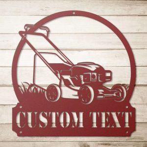 Personalized Lawnmower V2 Garden Decorative Custom Metal Sign 2