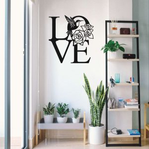 Personalized Love Hummingbird Garden Decorative Custom Metal Sign 1