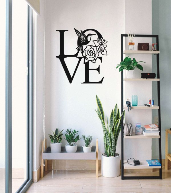 Personalized Love Hummingbird Garden Decorative Custom Metal Sign