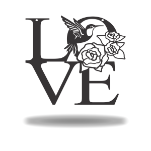 Personalized Love Hummingbird Garden Decorative Custom Metal Sign 2