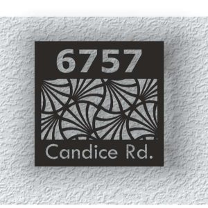 Personalized Maidenhair Tree Address Sign House Number Plaque Custom Metal Sign