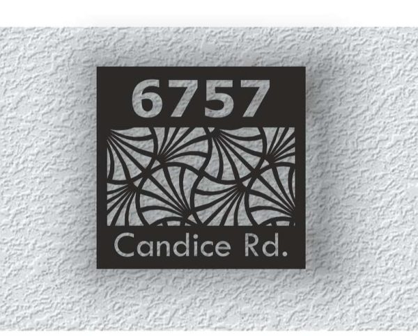 Personalized Maidenhair Tree Address Sign House Number Plaque Custom Metal Sign