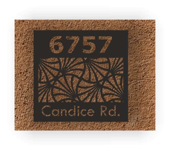 Personalized Maidenhair Tree Address Sign House Number Plaque Custom Metal Sign