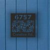 Personalized Maidenhair Tree Address Sign House Number Plaque Custom Metal Sign 4