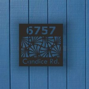 Personalized Maidenhair Tree Address Sign House Number Plaque Custom Metal Sign 4