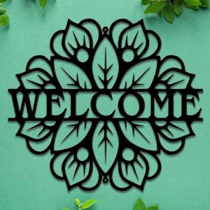 Personalized Mandala Welcome to Garden Decorative Custom Metal Sign 1