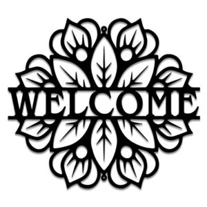 Personalized Mandala Welcome to Garden Decorative Custom Metal Sign