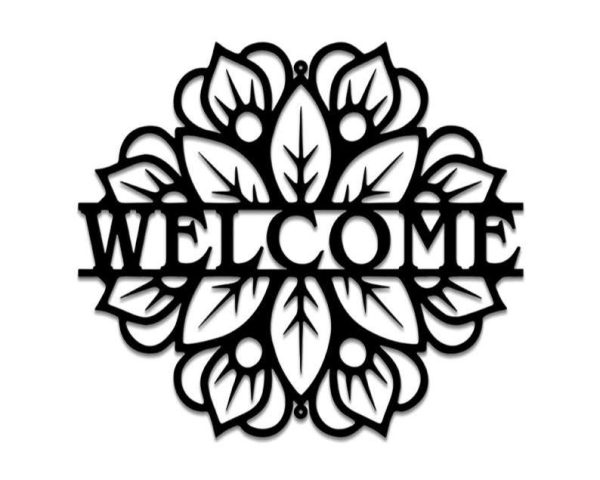 Personalized Mandala Welcome to Garden Decorative Custom Metal Sign