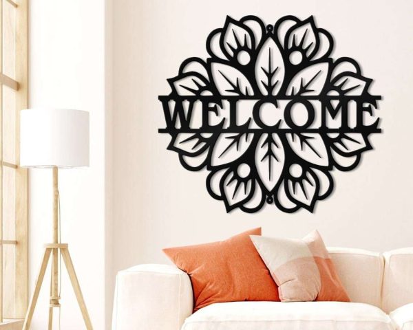 Personalized Mandala Welcome to Garden Decorative Custom Metal Sign