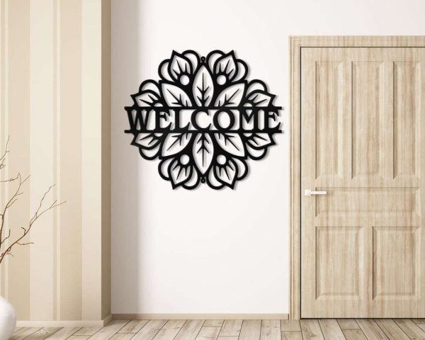 Personalized Mandala Welcome to Garden Decorative Custom Metal Sign