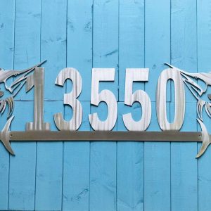 Personalized Marlin Address Sign House Number Plaque Custom Metal Sign 2