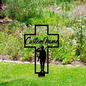 Personalized Memorial Sign Yard Stakes Grave Marker Cemetery Decor Custom Metal Sign 1 2