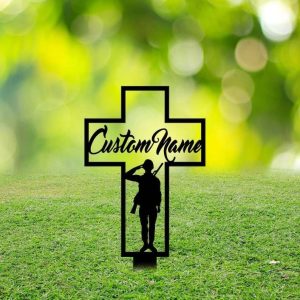 Personalized Memorial Sign Yard Stakes Grave Marker Cemetery Decor Custom Metal Sign 3 2