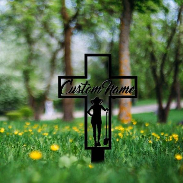 Personalized Memorial Sign Yard Stakes Grave Marker Cemetery Decor Custom Metal Sign