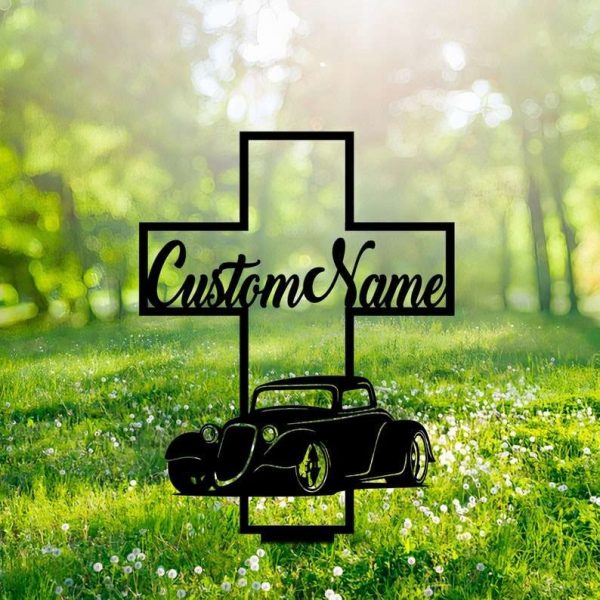 Personalized Memorial Sign Yard Stakes Grave Marker Cemetery Decor Custom Metal Sign