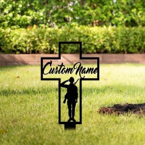 Personalized Memorial Sign Yard Stakes Grave Marker Cemetery Decor Custom Metal Sign 4 2