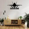 Personalized Military Fighter Aircraft Sign Aircraft Hangar Pilot Name Sign Airforce Patriotic Decor Gift Custom Metal Sign 3