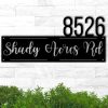 Personalized Modern Rustic Address Sign House Number Plaque Custom Metal Sign 2
