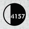 Personalized Morden Elegant Metal Address Sign House Number Plaque Custom Metal Sign 1 1