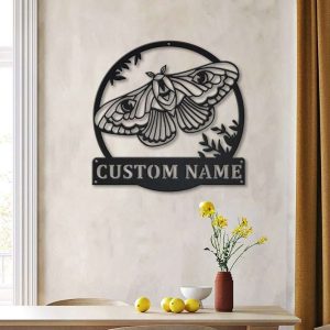 Personalized Moth Insects Garden Butterfly Decorative Custom Metal Sign 1