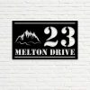 Personalized Mountain Address Sign House Number Plaque Custom Metal Sign 3