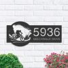 Personalized Mountain Bike Bicycle Cyclist Address Sign House Number Plaque Custom Metal Sign 1
