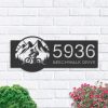 Personalized Mountain Bike Biker MTB V4 Address Sign House Number Plaque Custom Metal Sign 1