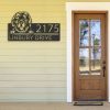 Personalized Newfoundland Dog Cute Puppy Address Sign House Number Plaque Custom Metal Sign 3