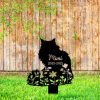 Personalized Norwegian Forest Cat Memorial Sign Yard Stakes Norwegian Forest Grave Marker Cemetery Decor Custom Metal Sign 1