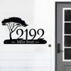 Personalized Oak Tree Address Sign House Number Plaque Custom Metal Sign 1