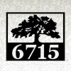Personalized Oak Tree V1 Address Sign House Number Plaque Custom Metal Sign 1