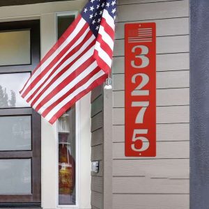 Personalized Patriotic House Numbers Independence Day Veteran Day Patriotic Decor Custom Metal Sign 3