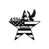 Personalized Patriotic Star American Flag and Eagle Sign Independence Day Veteran Day Patriotic Decor Custom Metal Sign 2