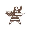 Personalized Patriotic Star American Flag and Eagle Sign Independence Day Veteran Day Patriotic Decor Custom Metal Sign 3