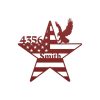 Personalized Patriotic Star American Flag and Eagle Sign Independence Day Veteran Day Patriotic Decor Custom Metal Sign 4