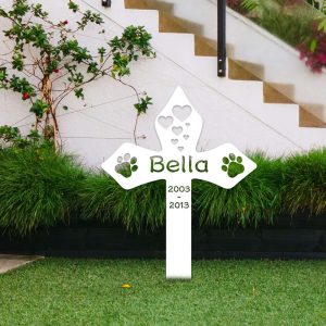 Personalized Pet Memorial Sign Yard Stakes Grave Marker Cemetery Decor Custom Metal Sign 2