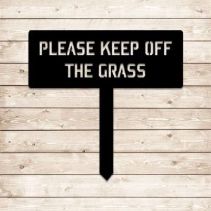 Personalized Please Keep Off The Grass Funny Garden Decorative Custom Metal Sign