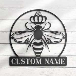 Personalized Queen Bee Farm Beekeeper Decorative Garden Custom Metal Sign