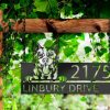 Personalized Red Heeler Australian Cattle Dog Cute Puppy Address Sign House Number Plaque Custom Metal Sign 2
