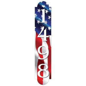 Personalized Reflective Patriotic Vertical Sign Independence Day Veteran Day Patriotic Decor Custom Metal Sign 1