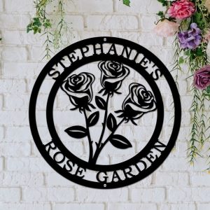 Personalized Rose Garden Decorative Custom Metal Sign 1