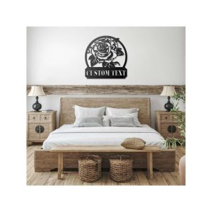 Personalized Rose Garden Welcome Decorative Custom Metal Sign Housewarming Gift 3