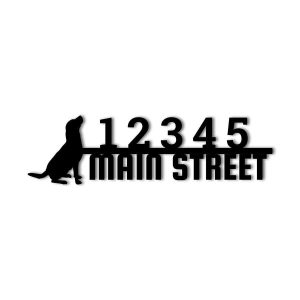 Personalized Sausage Dog Dachshund Address Sign House Number Plaque Custom Metal Sign 1