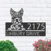Personalized Scottish Terrier Dog Cute Puppy Address Sign House Number Plaque Custom Metal Sign 1