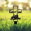 Personalized Semi Truck Memorial Sign Yard Stakes Trucker Grave Marker Cemetery Decor Custom Metal Sign 1