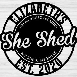 Personalized She Shed Garden Room Decorative Custom Metal Sign Housewarming Gift 2