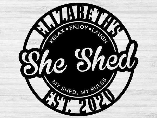 Personalized She Shed Garden Room Decorative Custom Metal Sign Housewarming Gift