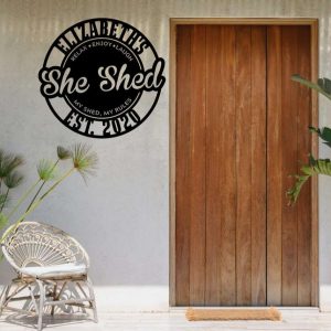 Personalized She Shed Garden Room Decorative Custom Metal Sign Housewarming Gift 5